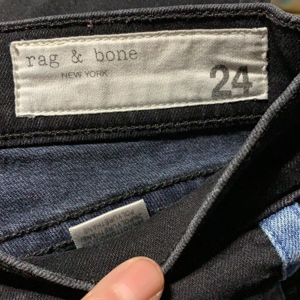 Rag and Bone striped legs jeans Size 24, very good condition, bare hem - Picture 7 of 10